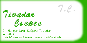 tivadar csepes business card